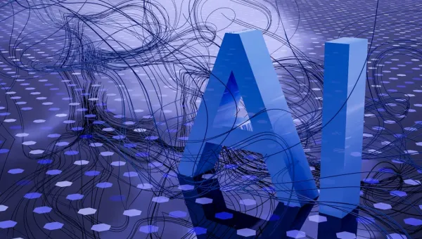 Rete neurale astratta che rappresenta agenti AI interconnessi in un sistema aziendale